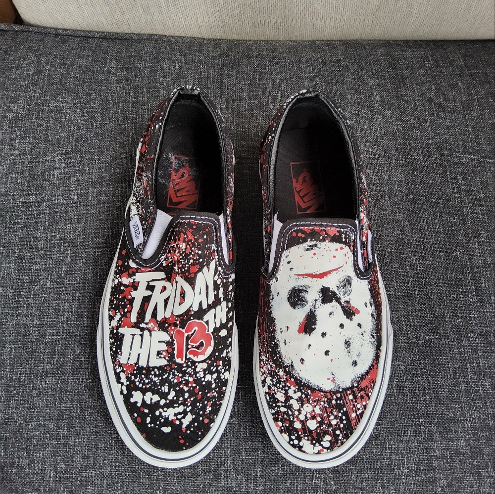 Vans Friday The 13th limited edition, worn 2x, glow in dark shoes